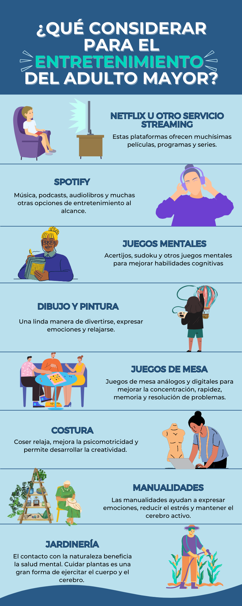 Infografía Cosas Que Considerar para el Entretenimiento del Adulto Mayor (1)