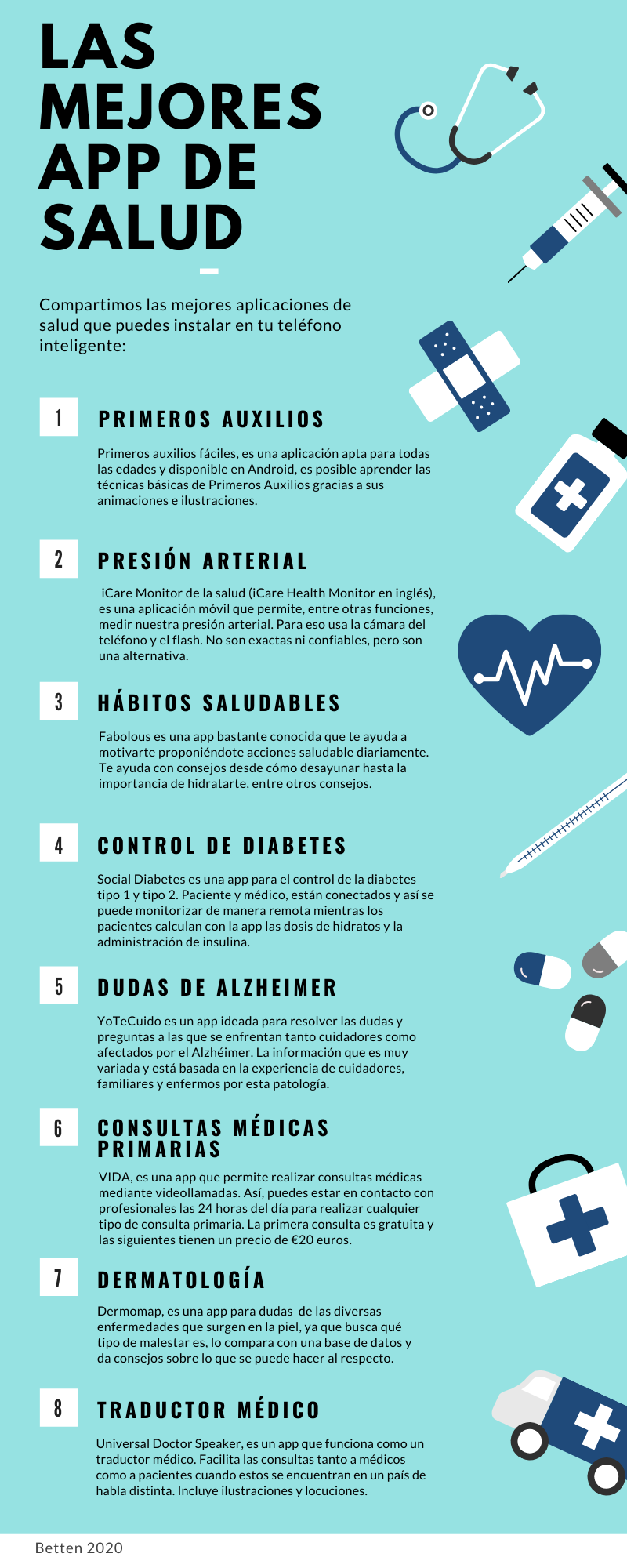 Infografia las mejores app de Salud