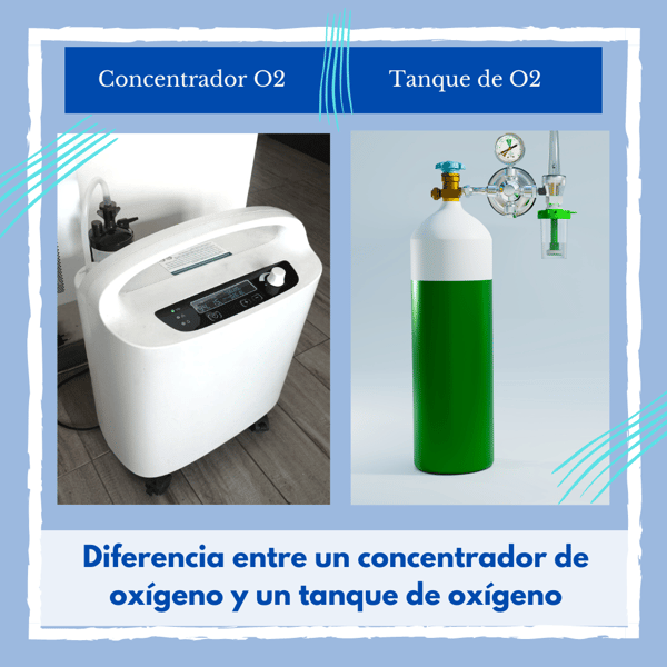Tanque de O2 y concentrador
