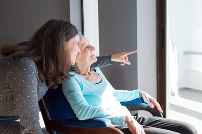 positive-mother-daughter-enjoying-dramatic-view