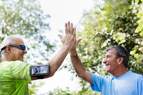 senior-adults-giving-high-five